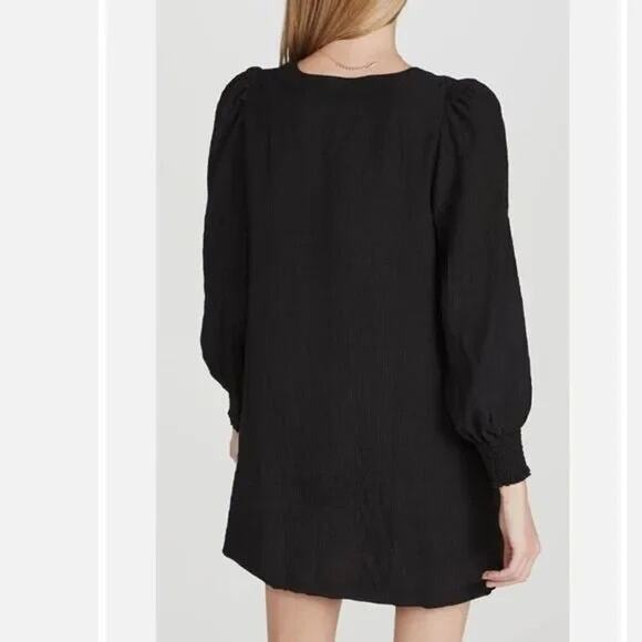 BB Dakota Steve Madden | Black, Ruston Textured Mini Dress | Size XS - Picture 2 of 7